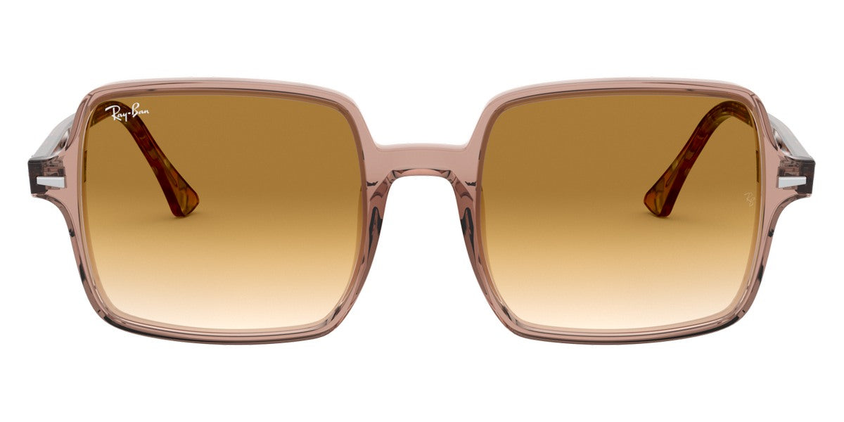 Ray-Ban® SQUARE II 0RB1973 RB1973 128151 53 - Transparent Light Brown with Clear Gradient Brown lenses Sunglasses