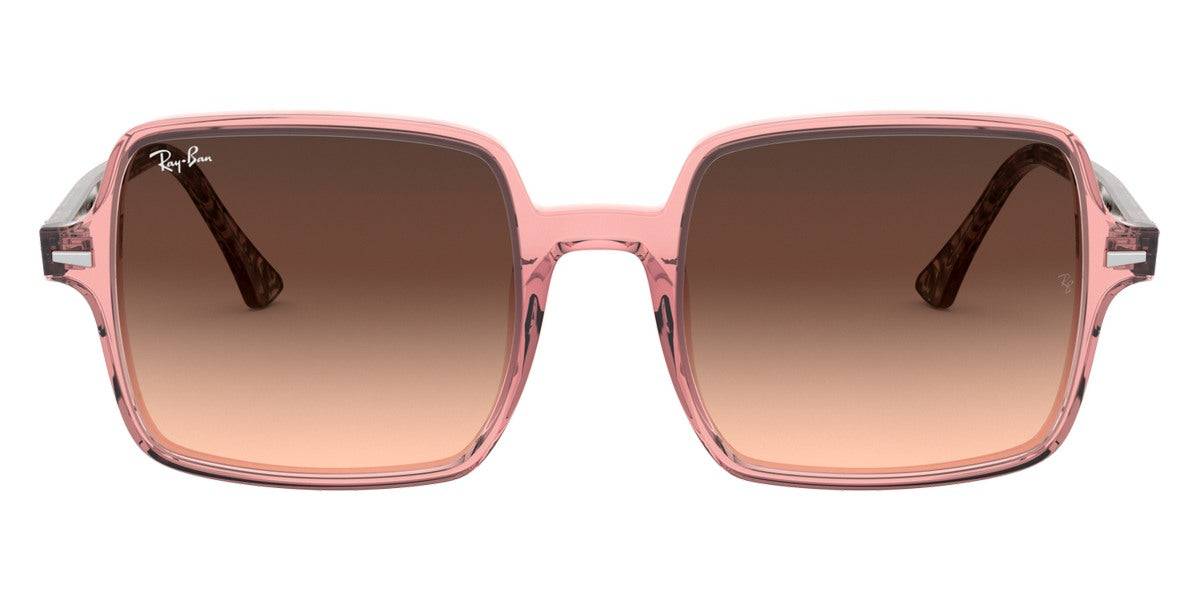Ray-Ban® SQUARE II 0RB1973 RB1973 1282A5 53 - Transparent Pink with Pink Gradient Brown lenses Sunglasses