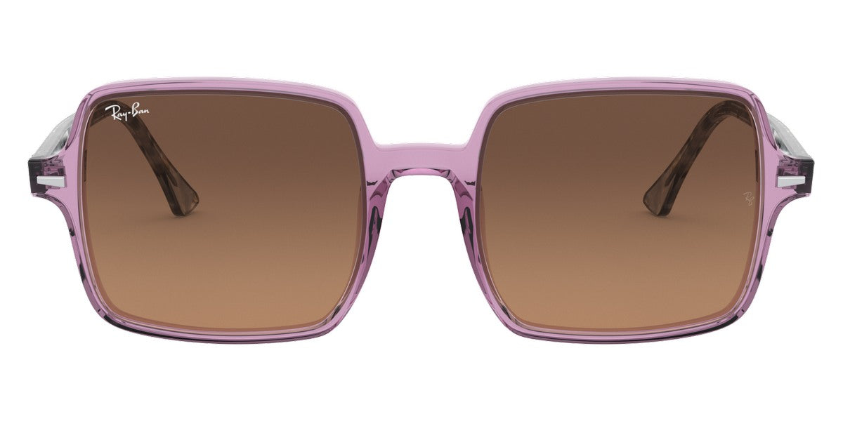 Ray-Ban® Square Ii RB1973 RB1973 128443 53 - Transparent Violet with Light Brown Gradient Black lenses Sunglasses
