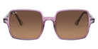Ray-Ban® Square Ii RB1973 RB1973 128443 53 - Transparent Violet with Light Brown Gradient Black lenses Sunglasses
