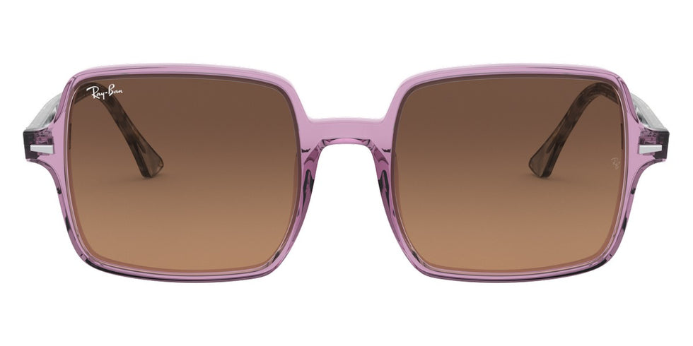 Ray-Ban® Square Ii RB1973 RB1973 128443 53 - Transparent Violet with Light Brown Gradient Black lenses Sunglasses