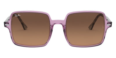 Ray-Ban® Square Ii RB1973 RB1973 128443 53 - Transparent Violet with Light Brown Gradient Black lenses Sunglasses