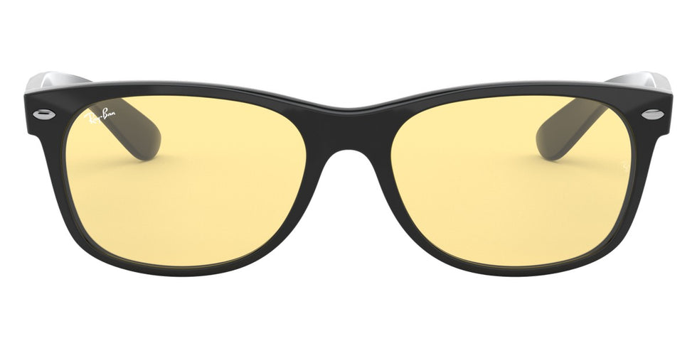Ray-Ban® New Wayfarer Low Bridge Fit RB2132F RB2132F 601/R5 55 - Black with Light Gray lenses Sunglasses