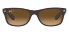 Ray-Ban® New Wayfarer Low Bridge Fit RB2132F RB2132F 6606M3 55 - Matte Violet on Transparent Violet with Gray Gradient Polarized lenses Sunglasses