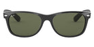 Ray-Ban® New Wayfarer Low Bridge Fit RB2132F RB2132F 622 58 - Rubber Black with G-15 Green lenses Sunglasses