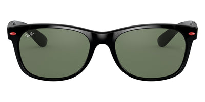 Ray-Ban® NEW WAYFARER SCUDERIA FERRARI COLLECTION 0RB2132M RB2132M F60131 55 - Black with G-15 Green lenses Sunglasses