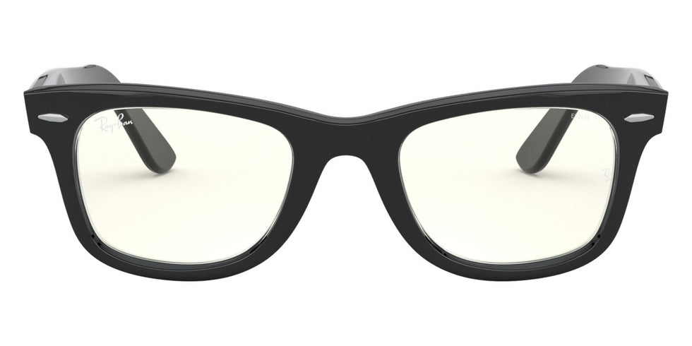 Ray-Ban® Wayfarer RB2140 RB2140 13183A 50 - Black On Chevron Gray/Burgundy with Light Gray Gradient Blue lenses Sunglasses