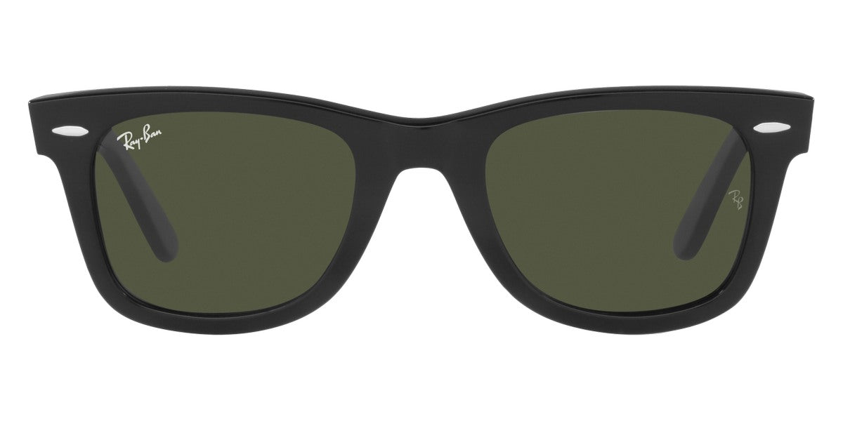 Ray-Ban® WAYFARER 0RB2140F RB2140F 135831 52 - Black with Green lenses Sunglasses