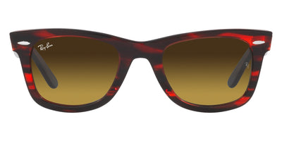 Ray-Ban® WAYFARER 0RB2140F RB2140F 136285 52 - Striped Red with Gradient Brown lenses Sunglasses
