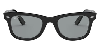 Ray-Ban® WAYFARER 0RB2140F RB2140F 601/52 52 - Black with Green lenses Sunglasses