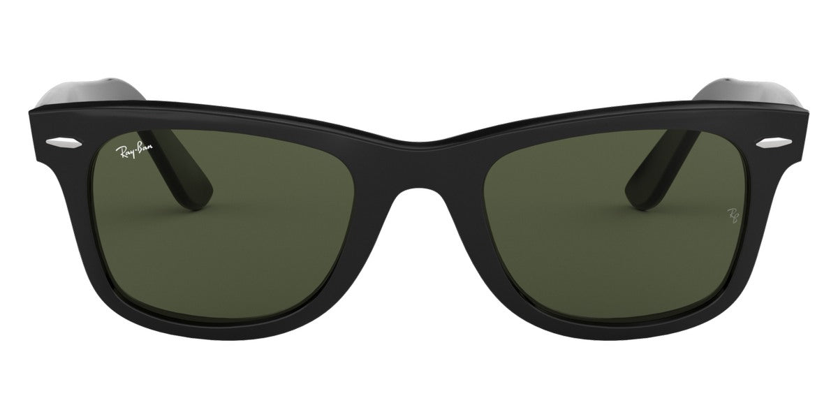 Ray-Ban® WAYFARER 0RB2140F RB2140F 901 52 - Black with G-15 Green lenses Sunglasses