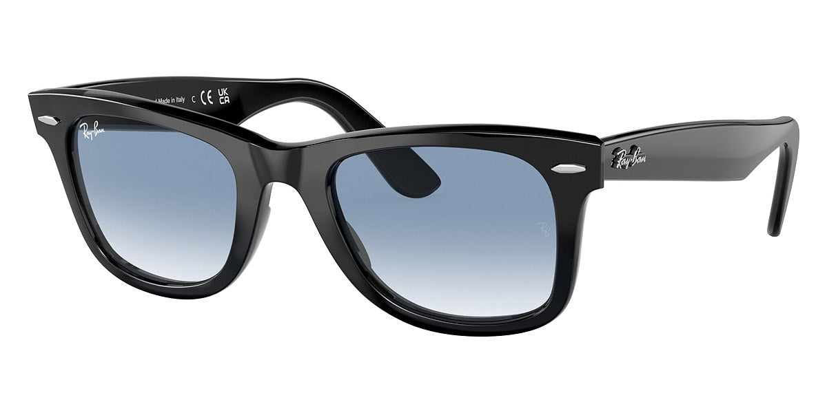 Ray-Ban® WAYFARER 0RB2140F RB2140F 901/3F 52 - Black with Blue lenses Sunglasses