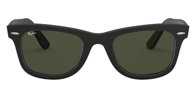 Ray-Ban® WAYFARER 0RB2140F RB2140F 901S 52 - Matte Black with G-15 Green lenses Sunglasses