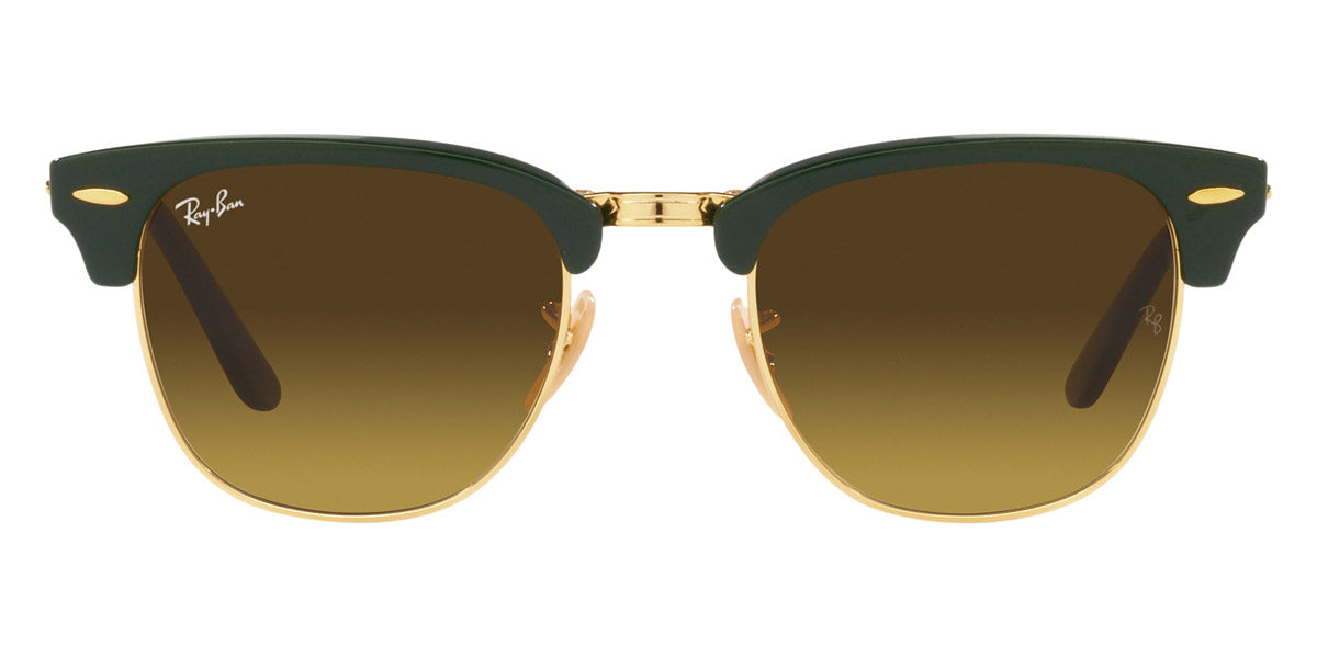 Ray-Ban® CLUBMASTER FOLDING 0RB2176 RB2176 136885 51 - Green on Arista with Gradient Brown lenses Sunglasses