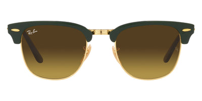 Ray-Ban® CLUBMASTER FOLDING 0RB2176 RB2176 136885 51 - Green on Arista with Gradient Brown lenses Sunglasses