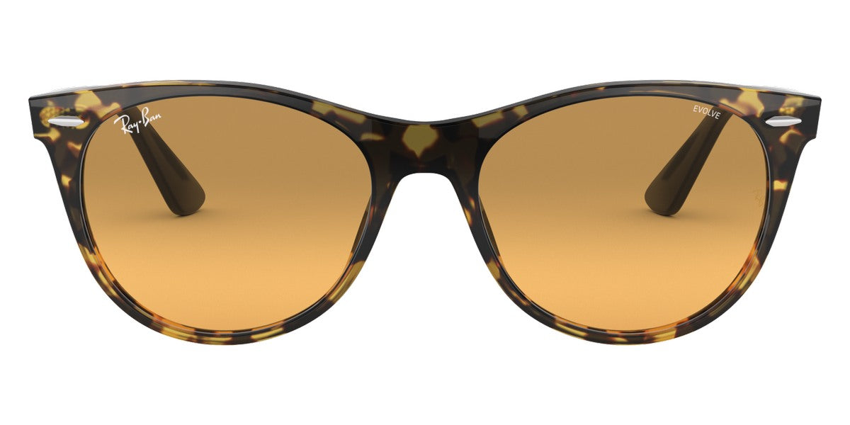 Ray-Ban® WAYFARER II 0RB2185 RB2185 1248AC 52 - Yellow Havana with Photochromic Orange Gradient Brown lenses Sunglasses