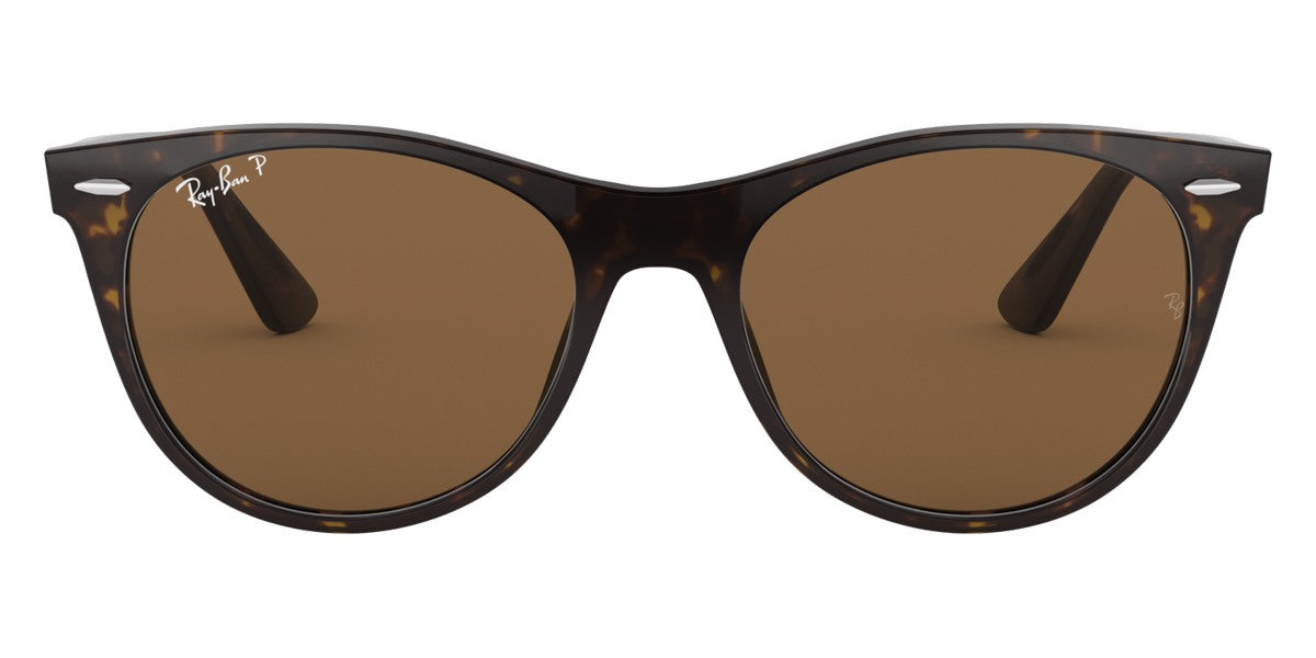 Ray-Ban® WAYFARER II 0RB2185 RB2185 902/57 55 - Tortoise with B-15 Brown Polarized lenses Sunglasses