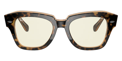 Ray-Ban® STATE STREET 0RB2186 RB2186 1292BL 49 - Havana On Trasparent Light Brown with Gray Blue lenses Sunglasses