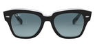 Ray-Ban® State Street RB2186 RB2186 901/58 52 - Black with G-15 Green Polarized lenses Sunglasses
