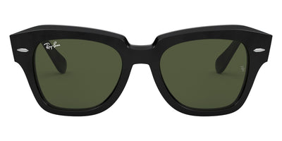 Ray-Ban® STATE STREET 0RB2186 RB2186 901/31 52 - Black with G-15 Green lenses Sunglasses