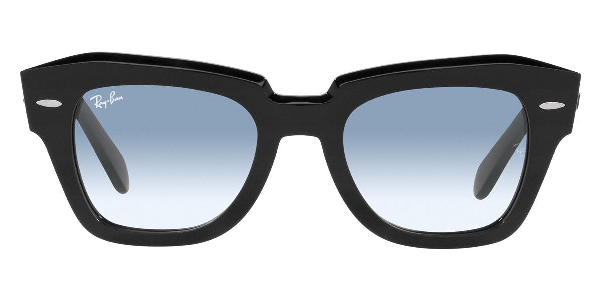 Ray-Ban® STATE STREET 0RB2186 RB2186 901/3F 49 - Black with Clear Gradient Blue lenses Sunglasses