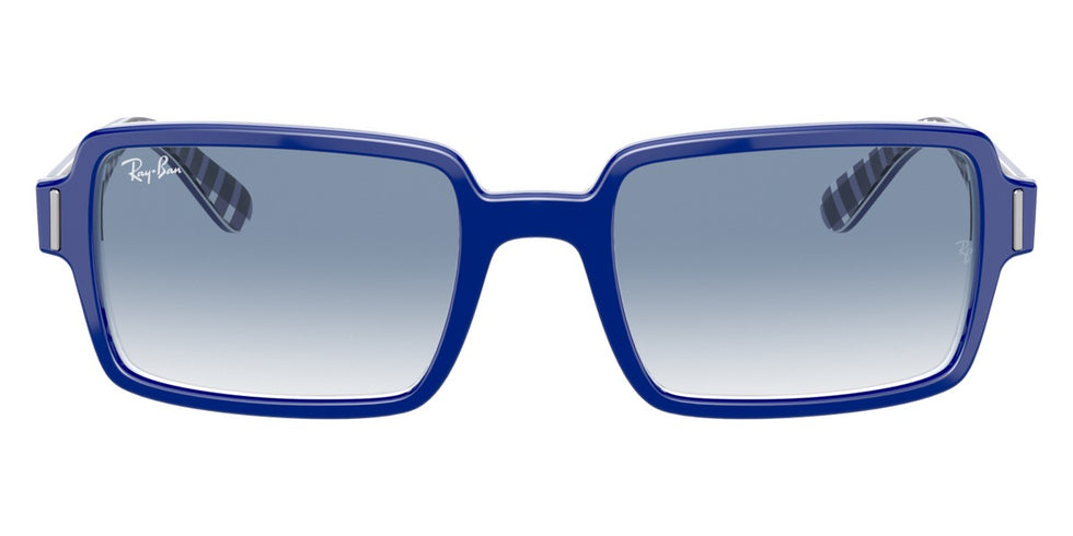 Ray-Ban® Benji RB2189 RB2189 13193F 54 - Blue On Vichy Blue/White with Clear Gradient Blue lenses Sunglasses