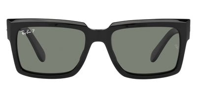 Ray-Ban® Inverness RB2191F RB2191F 901/58 55 - Black with Polarized Green lenses Sunglasses