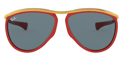 Ray-Ban® OLYMPIAN AVIATOR 0RB2219 RB2219 1243R5 59 - Red/Gold with Blue lenses Sunglasses