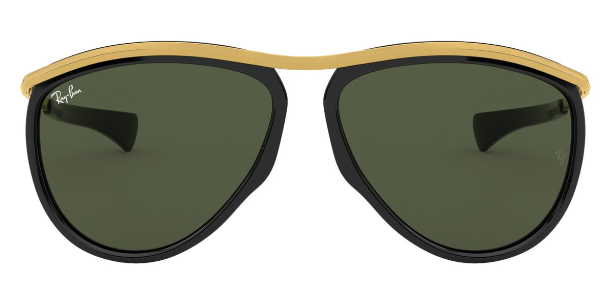 Ray-Ban® OLYMPIAN AVIATOR 0RB2219 RB2219 901/31 59 - Black with G-15 Green lenses Sunglasses