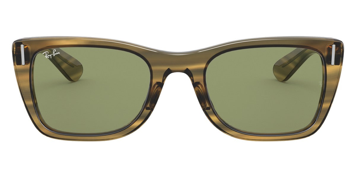 Ray-Ban® CARIBBEAN 0RB2248 RB2248 13134E 52 - Striped Yellow with Bottle Green lenses Sunglasses