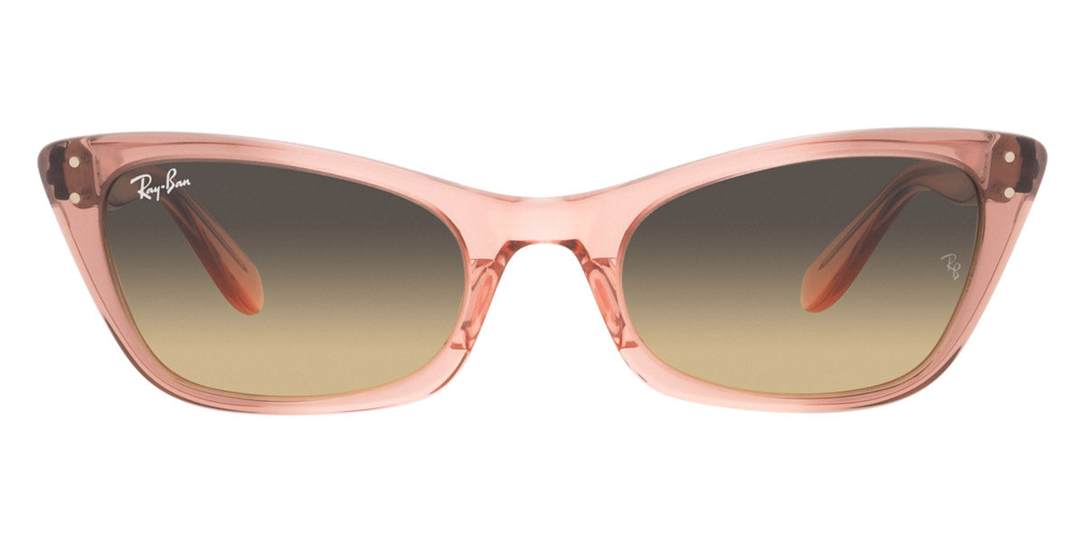 Ray-Ban® LADY BURBANK 0RB2299 RB2299 1344BG 55 - Transparent Pink with Brown Vintage lenses Sunglasses