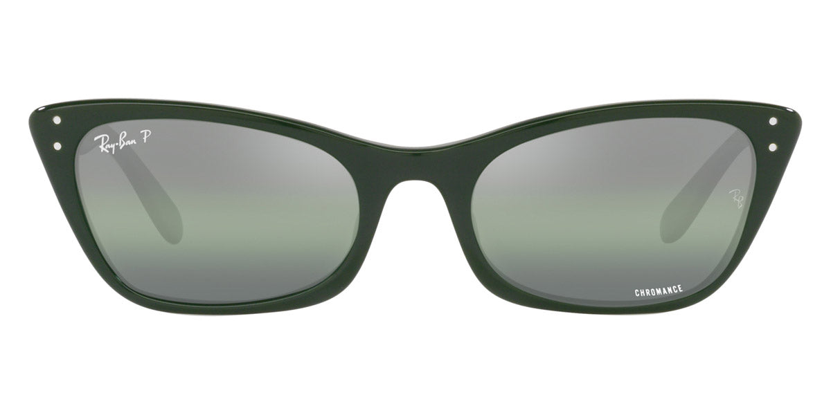 Ray-Ban® LADY BURBANK 0RB2299 RB2299 6659G4 55 - Green with Dark Green Gradient Mirrored Polarized lenses Sunglasses