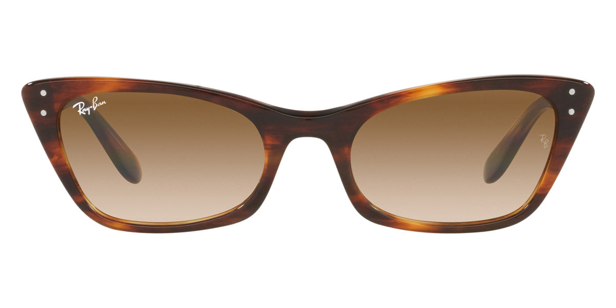 Ray-Ban® LADY BURBANK 0RB2299 RB2299 954/51 55 - Striped Havana with Clear Gradient Brown lenses Sunglasses