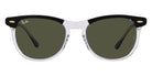 Ray-Ban® EagleEye RB2398 RB2398 129431 53 - Black on Transparent with Green lenses Sunglasses
