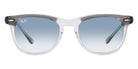 Ray-Ban® EagleEye RB2398 RB2398 13553F 53 - Gray on Transparent with Blue lenses Sunglasses