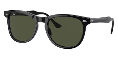 Ray-Ban® EAGLEEYE 0RB2398F RB2398F 901/31 53 - Black with Green lenses Sunglasses