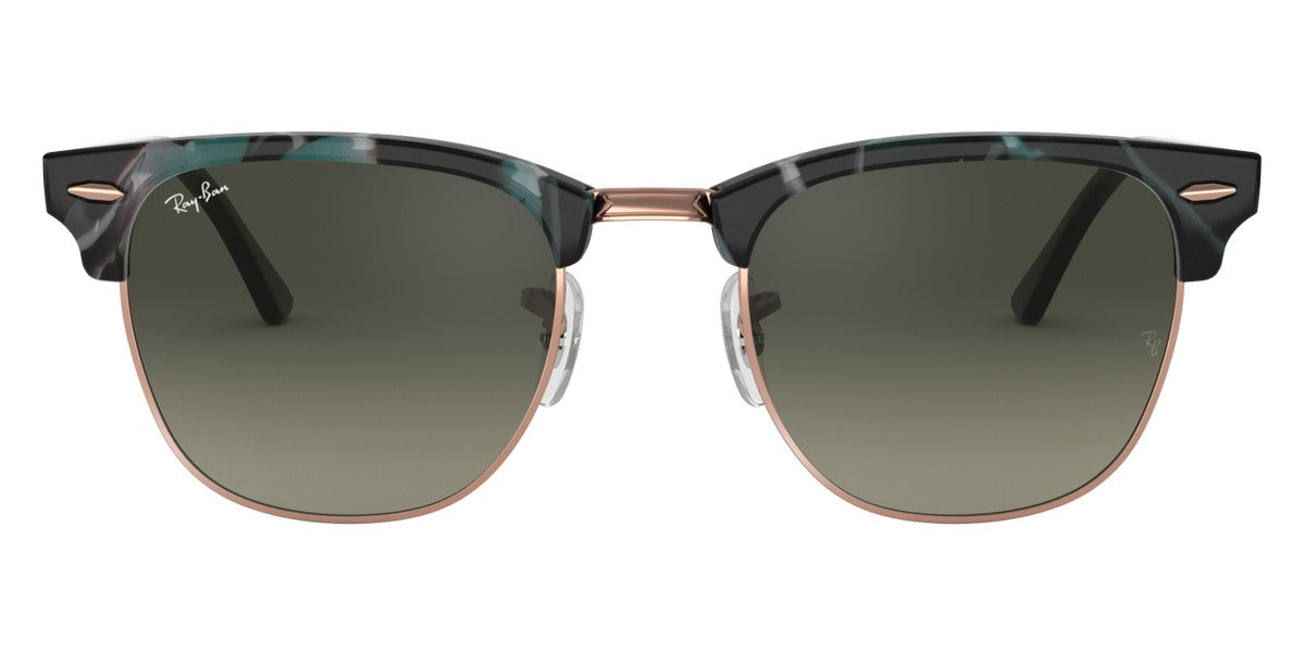 Ray-Ban® CLUBMASTER 0RB3016 RB3016 125571 51 - Spotted Gray/Green with Light Gray Gradient Dark Gray lenses Sunglasses