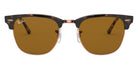 Ray-Ban® Clubmaster RB3016 RB3016 1305B1 49 - Wrinkled Black On Black with Dark Gray lenses Sunglasses