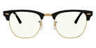 Ray-Ban® Clubmaster RB3016 RB3016 1368G4 51 - Green on Arista with Dark Green Mirrored Polarized lenses Sunglasses