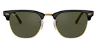 Ray-Ban® Clubmaster RB3016 RB3016 W0365 49 - Black On Arista with G-15 Green lenses Sunglasses
