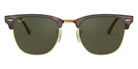 Ray-Ban® Clubmaster RB3016 RB3016 W0365 51 - Black On Arista with G-15 Green lenses Sunglasses