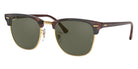 Ray-Ban® Clubmaster Low Bridge Fit RB3016F RB3016F 1366G6 55 - Blue on Silver with Polarized Dark Blue Mirrored lenses Sunglasses