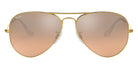 Ray-Ban® Aviator RB3025 55 RB3025 001/3E 55 - Arista with Pink Mirrored Gradient Gray lenses Sunglasses