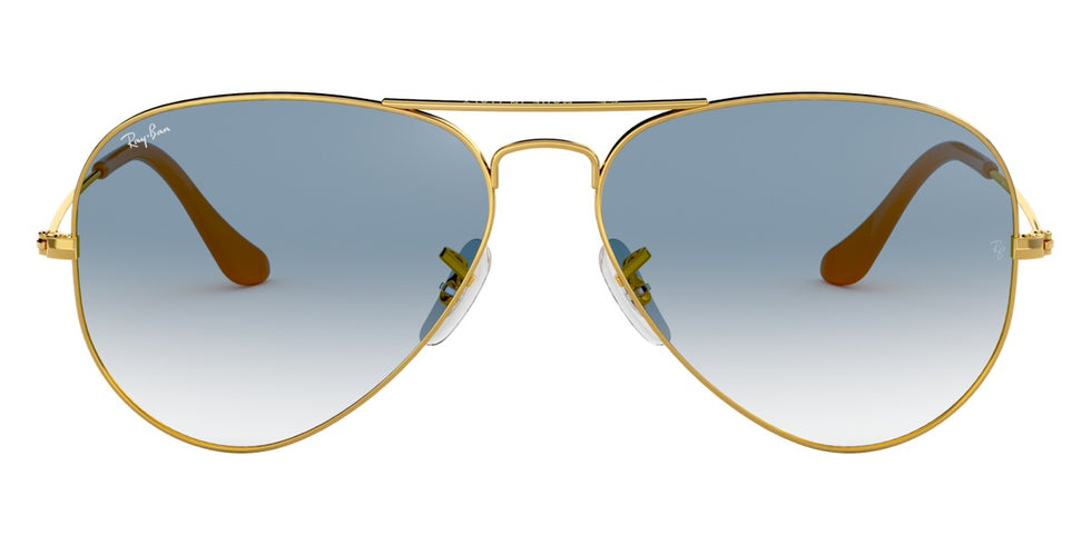 Ray-Ban® Aviator RB3025 62 RB3025 001/3F 62 - Arista with Clear Gradient Blue lenses Sunglasses