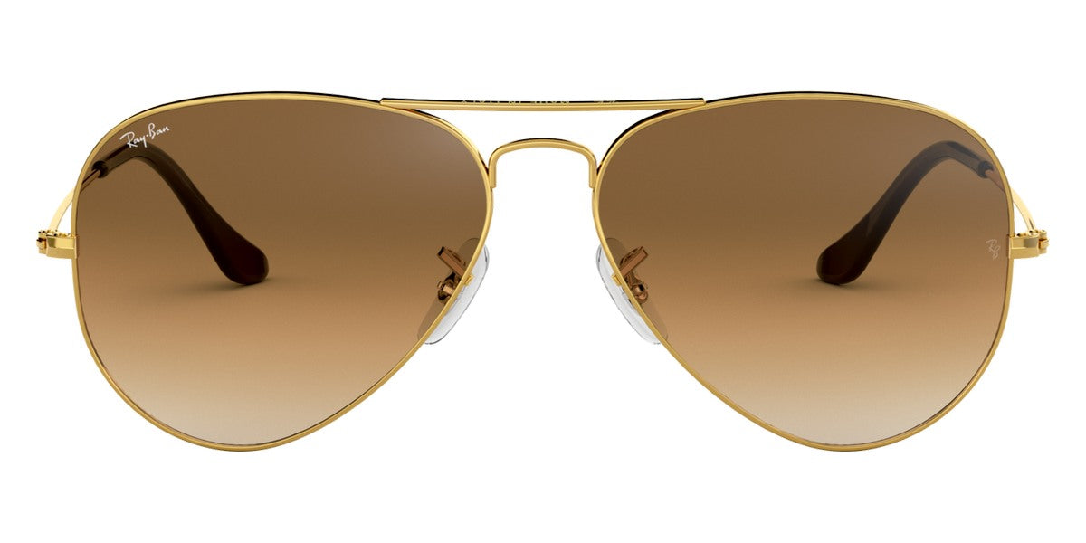 Ray-Ban® AVIATOR 0RB3025 RB3025 001/51 55 - Arista with Clear Gradient Brown lenses Sunglasses