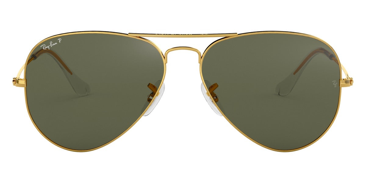Ray-Ban® Aviator RB3025 55 RB3025 001/58 55 - Arista with Green Polarized lenses Sunglasses