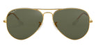 Ray-Ban® Aviator RB3025 55 RB3025 001/58 55 - Arista with Green Polarized lenses Sunglasses