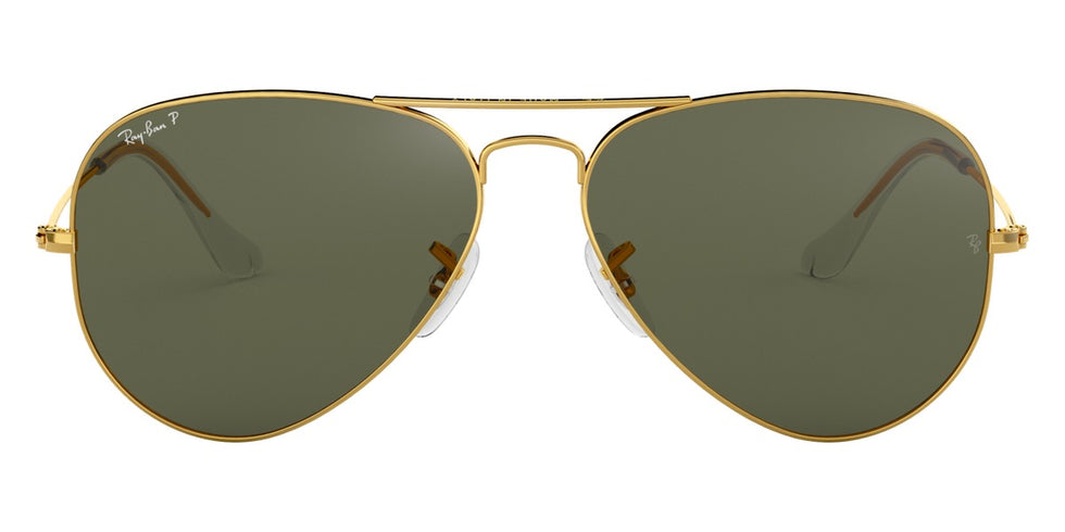 Ray-Ban® Aviator RB3025 55 RB3025 001/58 55 - Arista with Green Polarized lenses Sunglasses
