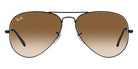 Ray-Ban® Aviator RB3025 55 RB3025 002/51 55 - Black with Brown lenses Sunglasses