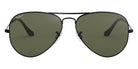 Ray-Ban® Aviator RB3025 55 RB3025 002/58 55 - Black with G-15 Green Polarized lenses Sunglasses